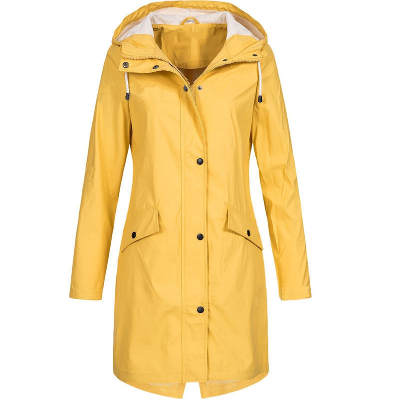 Waterdichte regenjas met capuchon voor dames
