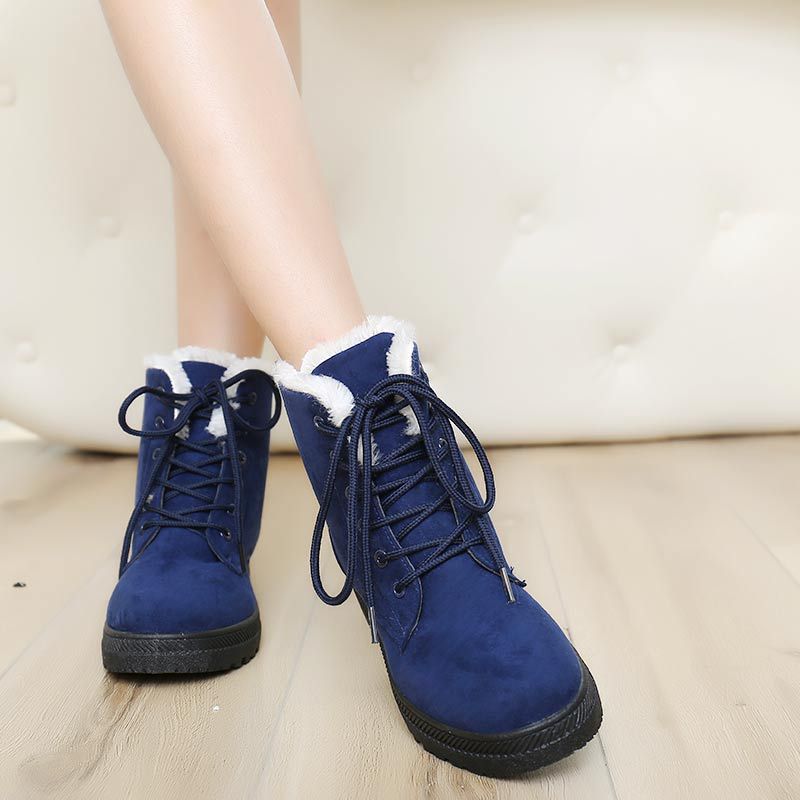 Comfortabele enkellaarsjes met fleecevoering voor dames