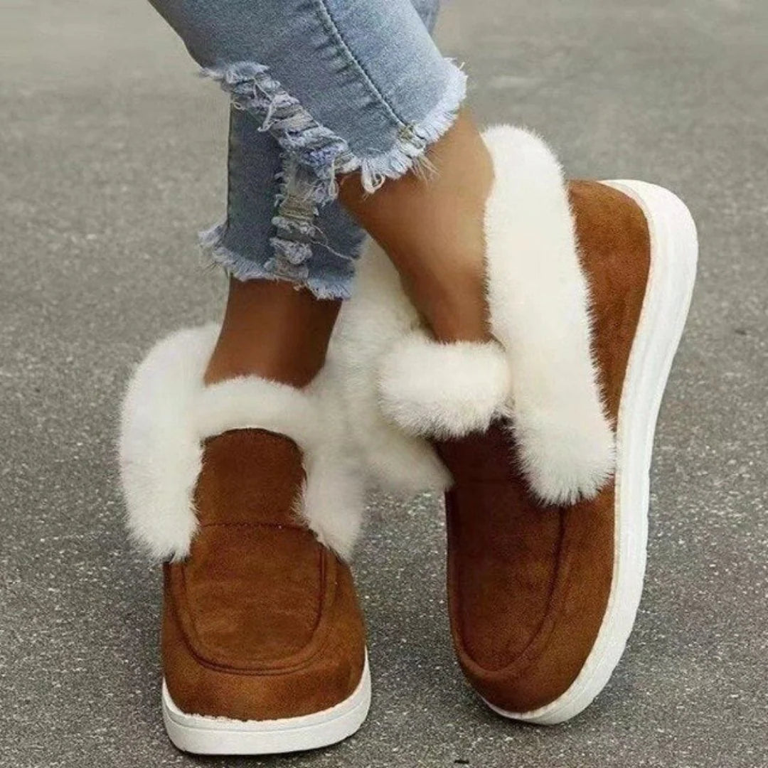 Gezellige winterschoenen met nepbontvoering