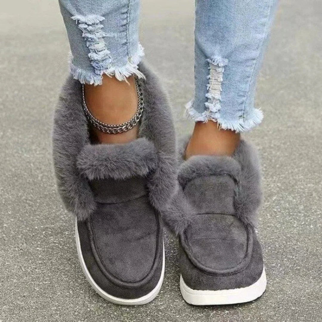 Gezellige winterschoenen met nepbontvoering