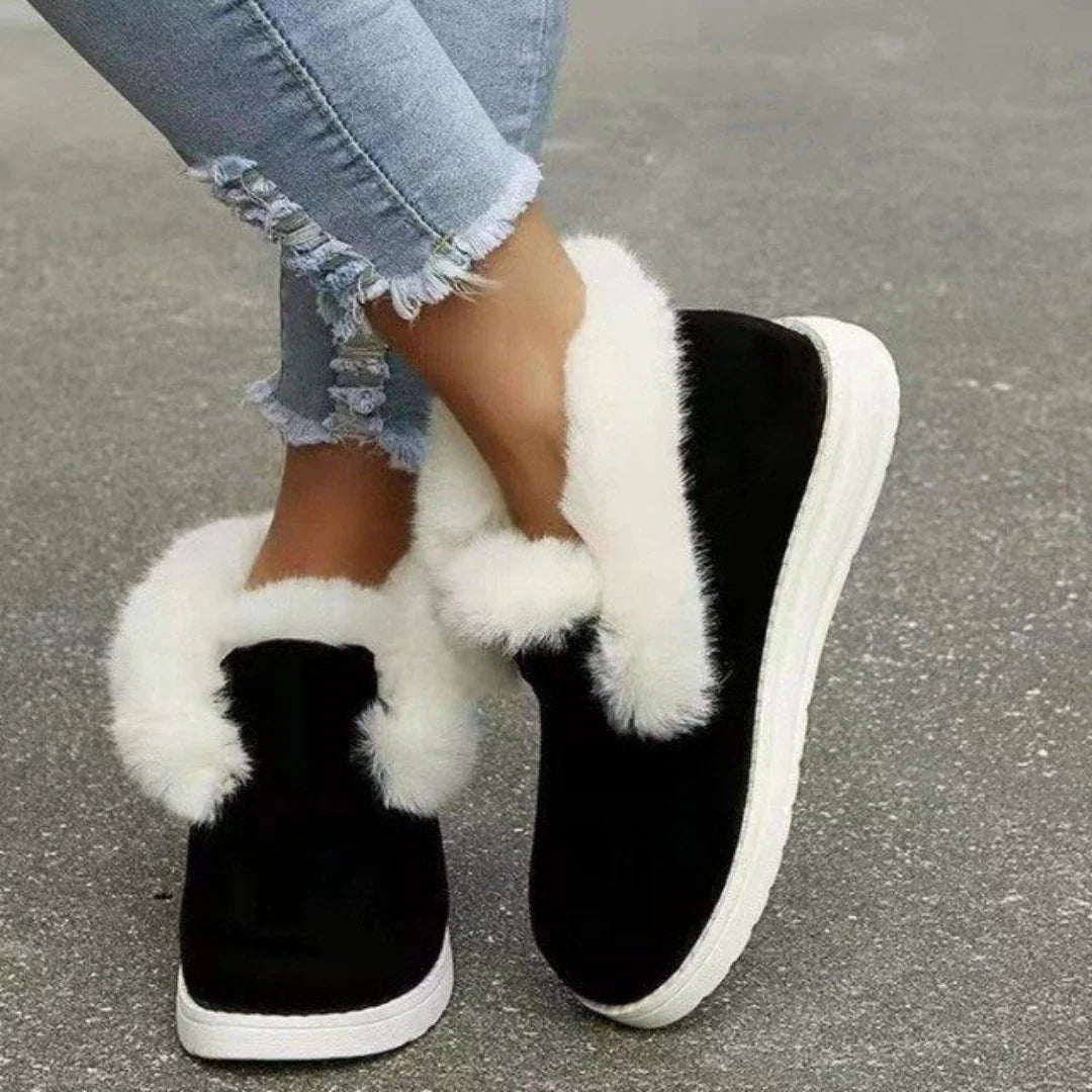 Gezellige winterschoenen met nepbontvoering