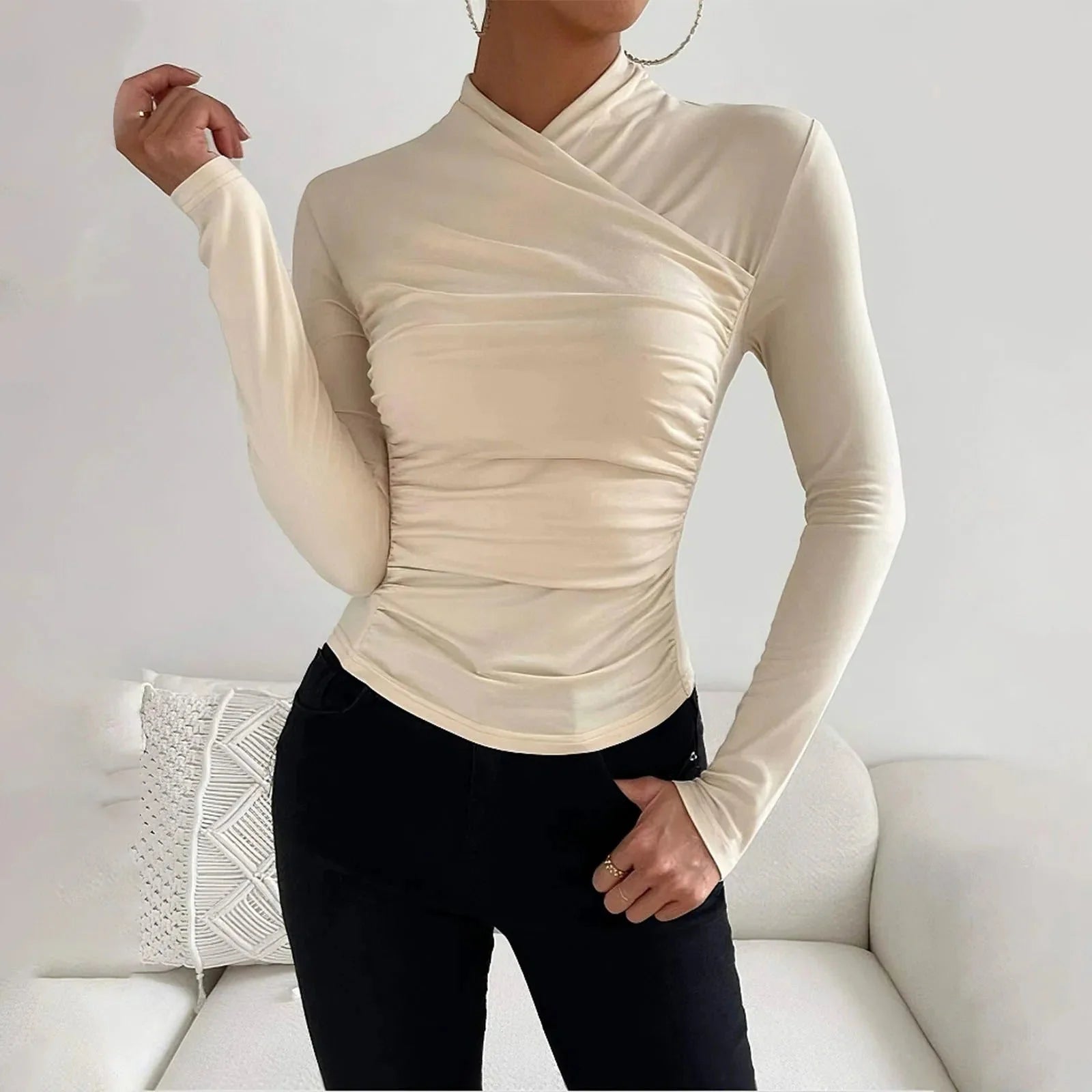 Elegante top met lange mouwen voor dames