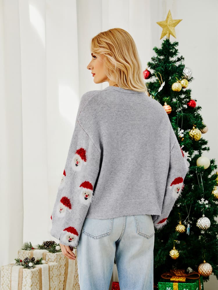 Feestelijke gebreide kersttrui voor dames