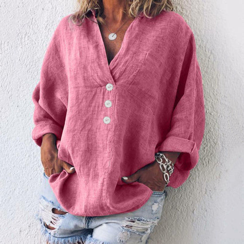 Relaxte v-hals blouse voor dames