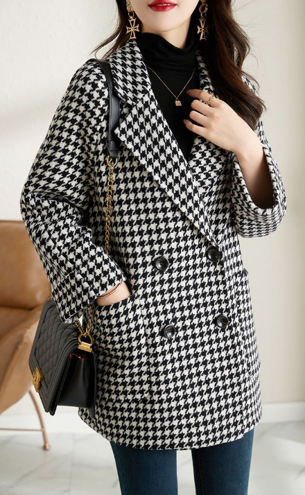 Elegant geruite blazer voor dames