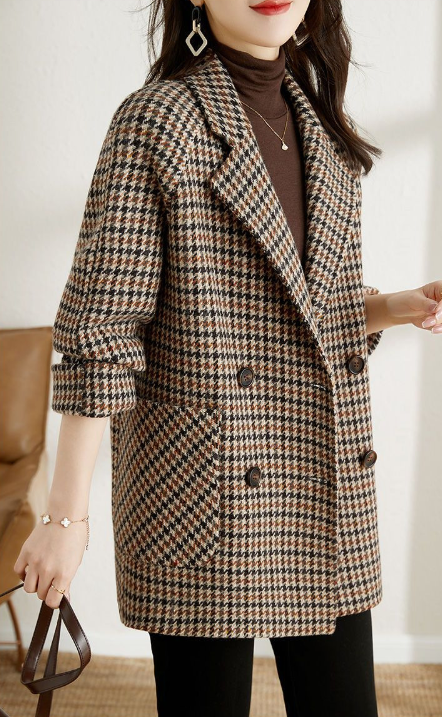 Elegant geruite blazer voor dames