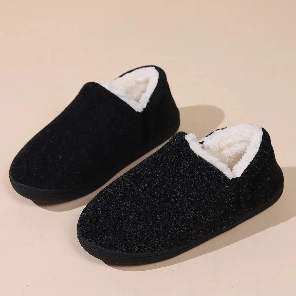 Gezellige pantoffels met nepbont voor dames