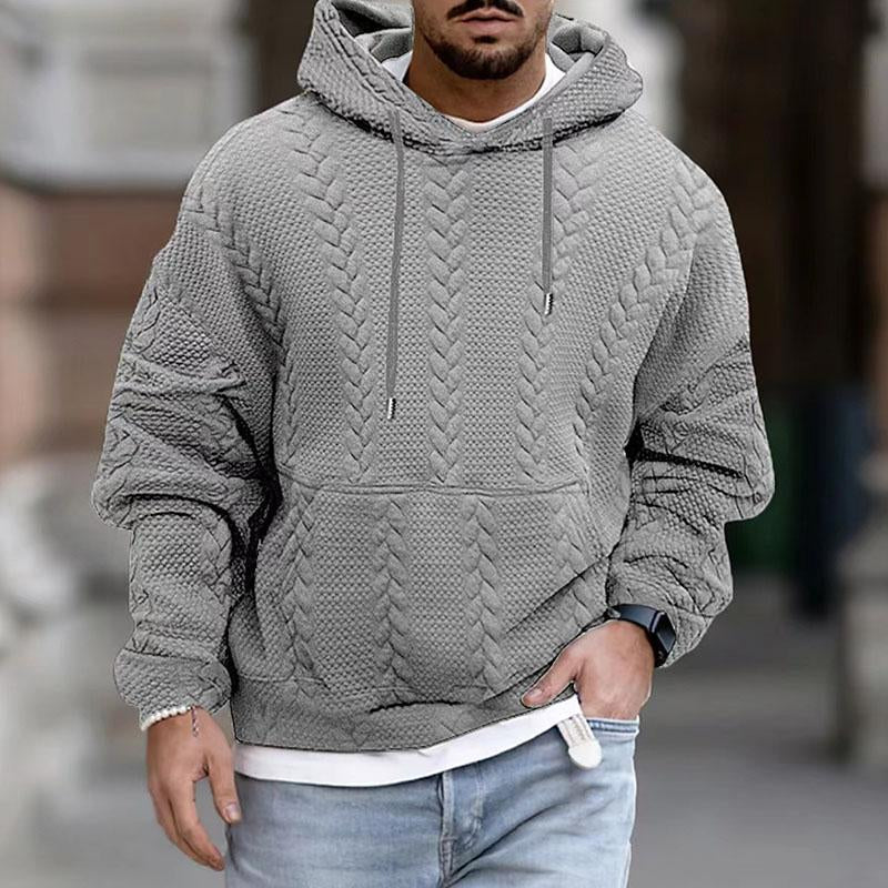 Hoodie met kabelpatroon voor mannen